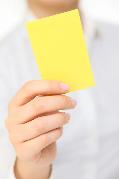 Yellow card　 — Zdjęcie stockowe